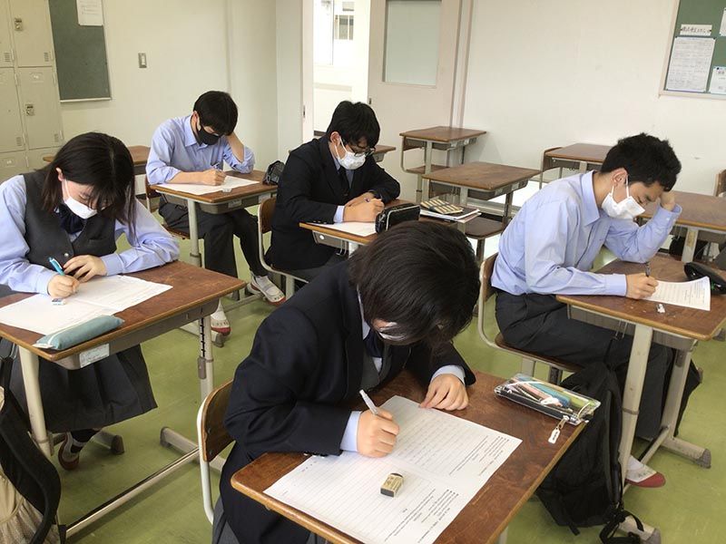 英作文を書く様子①